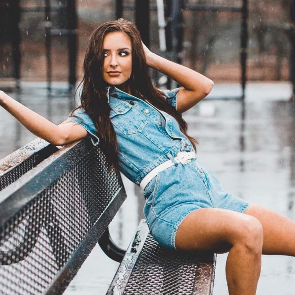Denim Romper